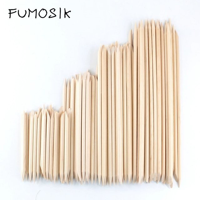 FUMOSIK Holzstäbchen Nagelhautschieber, 100 Stück, Unisex - Bild 1