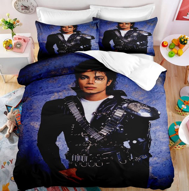 Michael Jackson Bettwäsche Kollektion mit Motiv Musikalische Genies für Erwachsene und Jugendliche, Material 100% Polyester, Bettbezug B: 140 cm, H: 210 cm - Bild 1