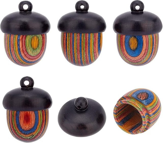 Anhänger Holz, Regenbogen, Bunt, Unisex - Bild 1