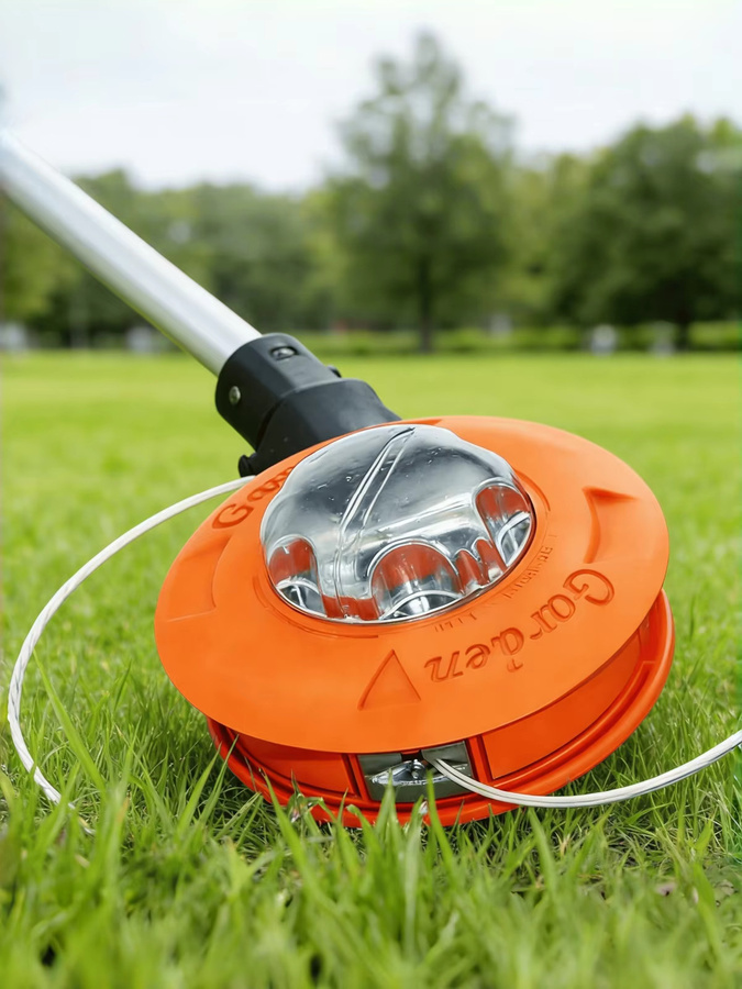 Wnew Automatischer Rasentrimmerkopf in Orange als universeller Ersatzkopf für Gartenmaschinen-Freischneider und Fadentrimmer - Bild 6