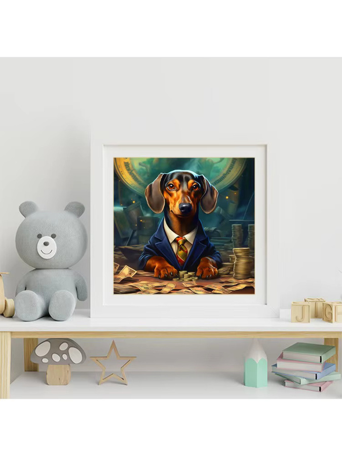 Evershine DIY Diamantmalerei Set Hund Motiv mit Vollbohrern in Mehrfarbig, B/H: 20 x 20 cm - Bild 3