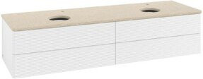 V&B Waschtischunterschrank Antao mit Frontstruktur in Weiß, Wandhängend, B/T: 160 x 50 cm - Bild 1