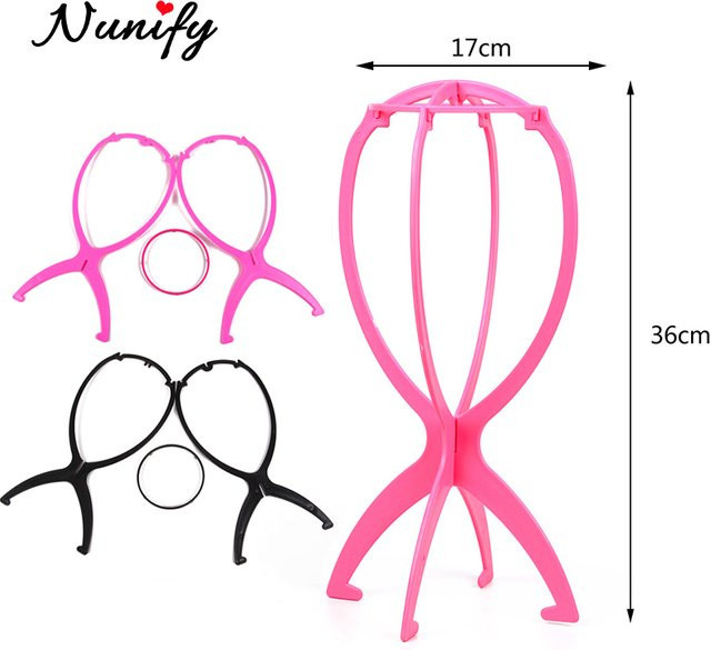 Nunify Perückenständer, schwarz, rosa, Unisex - Bild 1