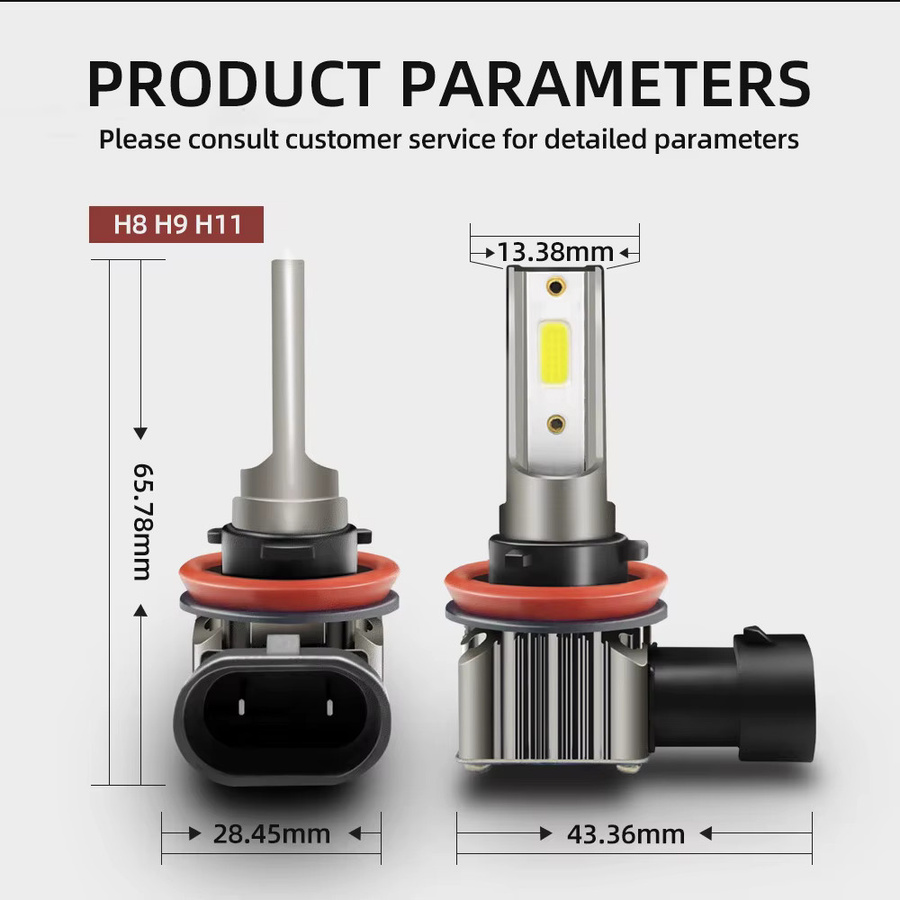 TEENRAM LED Nebelglühbirnen Set H8 H11 in Weiß, 15000LM, 6000K, passend für BMW E92 F34 F31 F33 F83 F32 F82 F36 F10 F21 F45 F23 F22 F87 F46 F30 F80 E93 - Bild 2