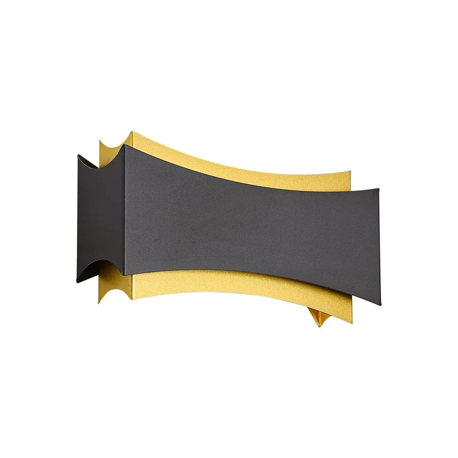 QAZQA Moderne Wandleuchte aus Metall in Schwarz und Gold mit dimmbarer Up-Down-Kapsel-Leuchte für Wohnzimmer, Schlafzimmer und Flur - Bild 2