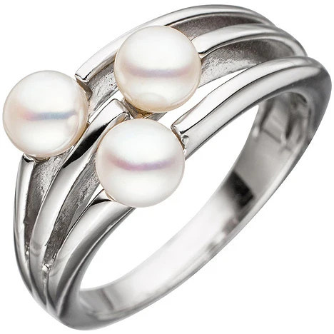 Colfem Ring 925 Silber, Perle, Damen, Größe 56 - Bild 1