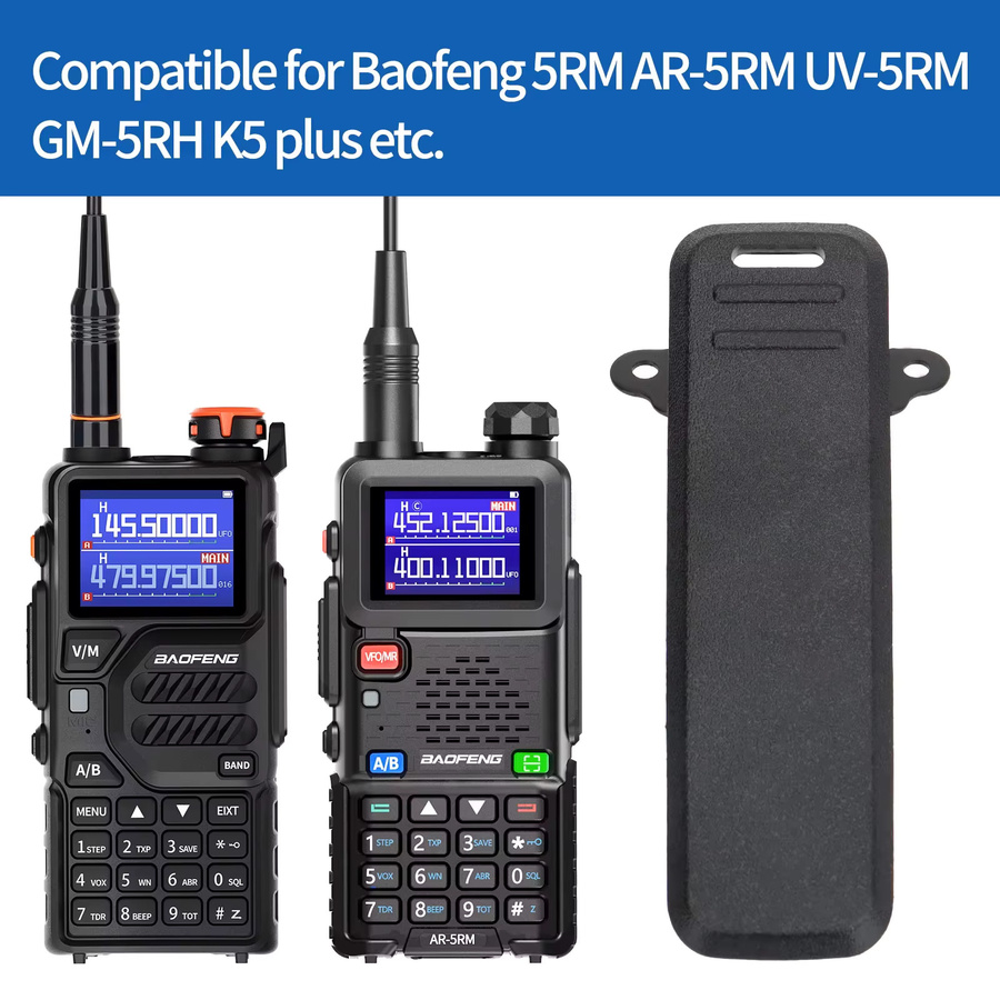 Baofeng Gürtelclip aus Kunststoff in Schwarz für UV-5RH, UV-5RM, AR-5RM, UV-K5 PRO und UV-K5 PLUS - Bild 2