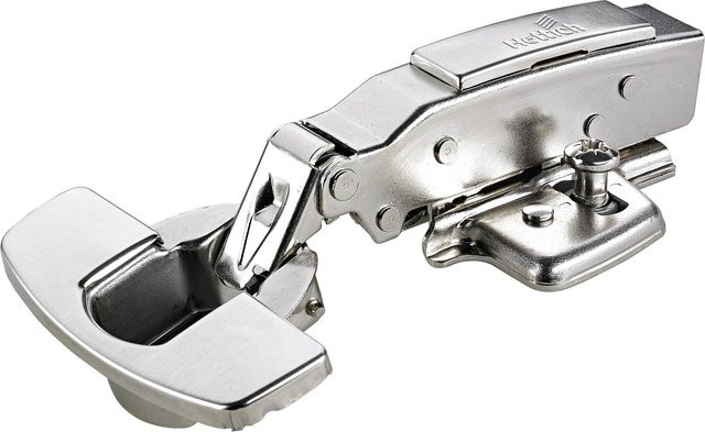 Hettich Sensys Topfscharnier Set mit Soft-Close und Click System, Volloverlay, Nickel Plated Silber, 2 Stück - Bild 1
