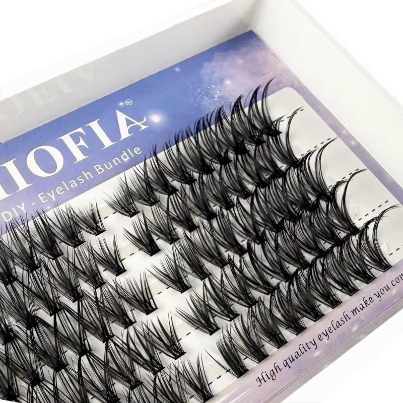 MIOFIA Wimpernverlängerungen 3D Cluster, 90 Bündel, Natürlich, Unisex - Bild 4