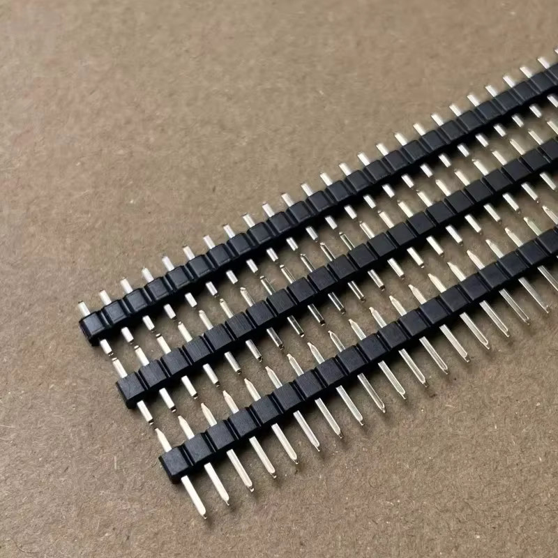 E-SIMPO Stiftleiste 2,54 mm gerade einreihig mit goldfarbenen Leitern, 100 Stück - Bild 3