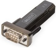 Digitus USB zu Seriell-Adapter DSUB 9M DA-70156, USB-A auf 9-Pin seriell, Schwarz - Bild 1