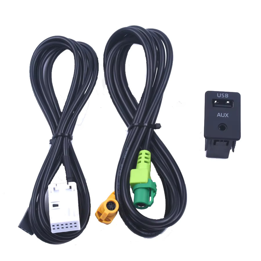 Auto-Partner USB und Aux In Adapter Kit für BMW 3er 5er X5 X6 Z4 Serie in Schwarz - Bild 3