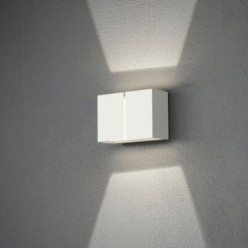 Konstsmide Außenleuchte Pavia LED in Weiss mit Leuchtmittel, Up-Down Wandleuchte für den Garten, B/H/T: 16,5 x 11,5 x 8 cm - Bild 2