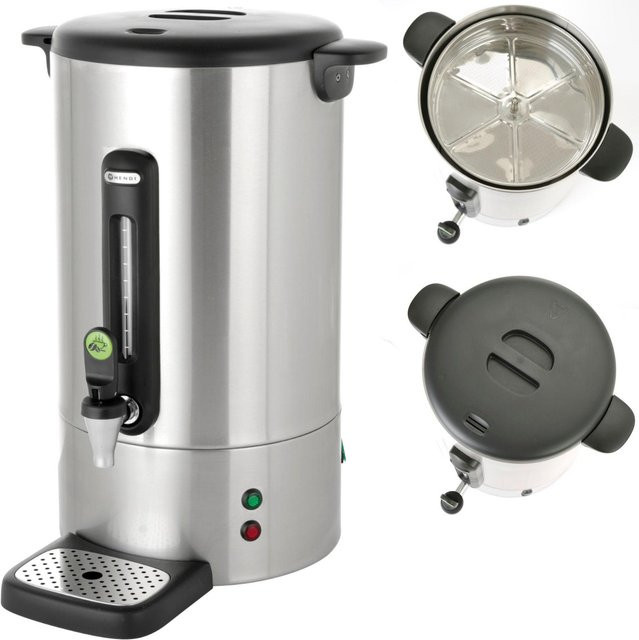 Hendi Concept Line Kaffee-Perkolator mit Tropfstopp aus Edelstahl in Silber, 13 l - Bild 1