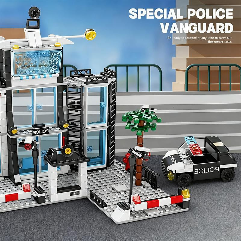 Linyi toy Stadtgebiet Gebäude Polizeiraum Blöcke ab 3 Jahren - Bild 2