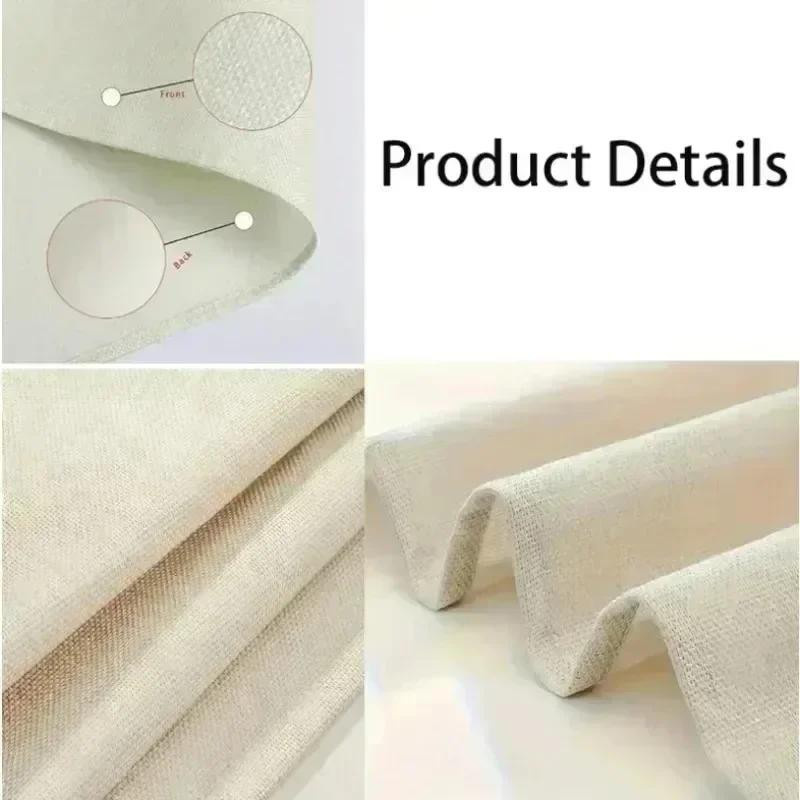 JF TableLinen Tischsets aus Leinen mit Blumenmuster und Streifen, Beige, B: 45 cm, T: 30 cm - Bild 1