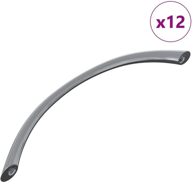 vidaXL Griff Set aus Edelstahl in Silber, 12 Stück, poliert, B/H/T: 10,7 x 3,6 x 2,3 cm - Bild 1