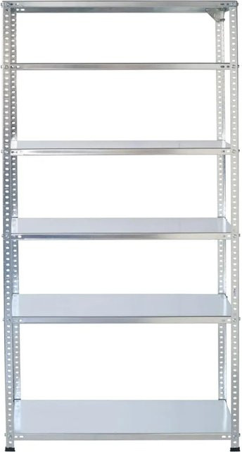 AR Shelving Schraubregal verzinkt mit 6 verstellbaren Böden, Farbe Silber, H x B x T: 250 x 80 x 40 cm - Bild 1