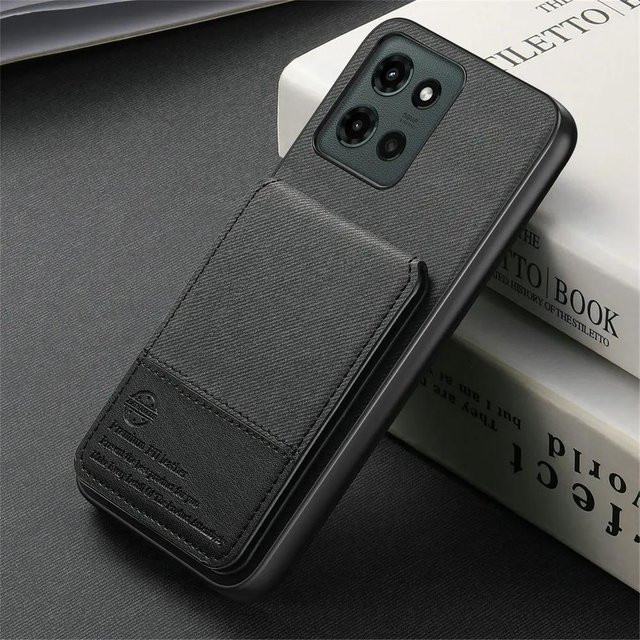 Lederhülle Flip-Portemonnaie mit Kartensteckplatz für Motorola Edge 60, 50 Fusion, 60S, Moto G06, G86 Power, G85, G84, G35, G75, G56 und Edge 60 Stylus in Grün - Bild 1