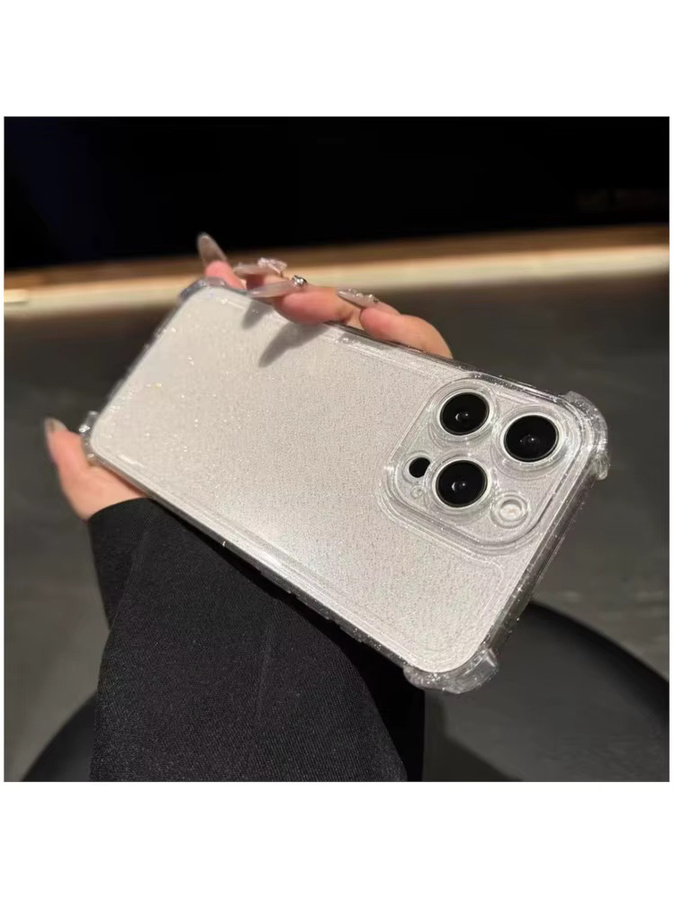 Glitzernde transparente Silikon-Handyhülle für Apple iPhone 17 16 15 14 13 12 Pro Max 11 stoßfeste Schutzhülle - Bild 3