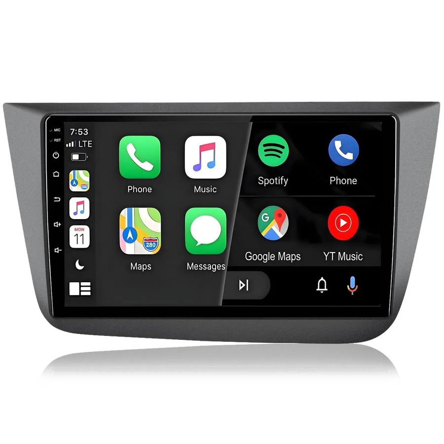 Junsun Autoradio mit Bluetooth und GPS für Seat Altea XL 2004-2015 und Toledo 2004-2009 in Schwarz mit 9.0 Zoll Display - Bild 2
