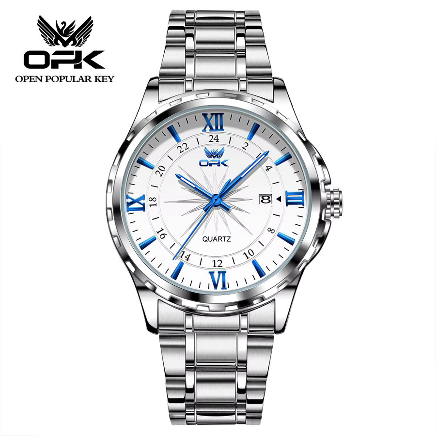 OPK Armbanduhr Quarz, Edelstahl, Silber, Herren - Bild 3