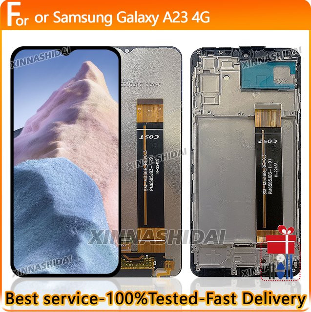 Samsung Galaxy A23 4G TFT-LCD Display-Ersatz Digitizer-Modul mit Rahmen in Schwarz - Bild 1