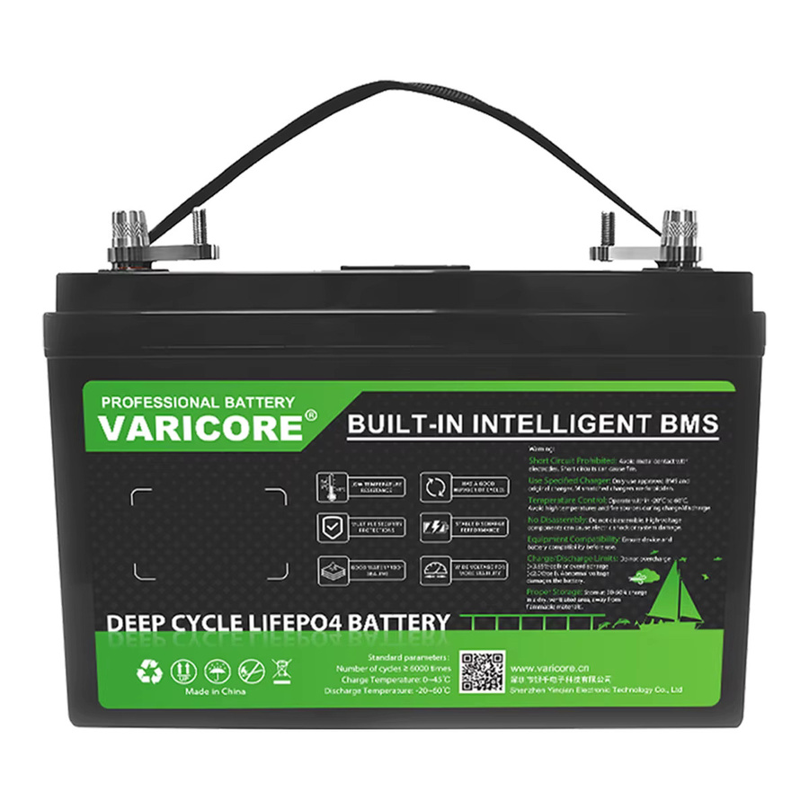 VariCore 12V 180Ah LiFePO4 Lithium-Eisenphosphat-Batterie mit Kupferanschlüssen in Schwarz inklusive Ladegerät und Wechselrichter - Bild 7