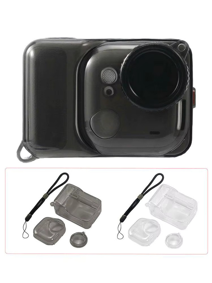 Insta360 Go Ultra TPU-Abdeckungsset, transparente stoßfeste und kratzfeste Schutzhülle mit Objektivdeckel - Bild 4