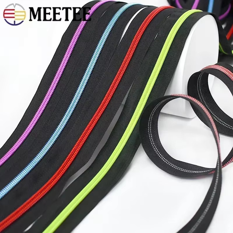 Meetee 5er Set Reißverschlüsse mit Slider und Puller für Taschen und Jacken als DIY Nähzubehör Reparatur Kit - Bild 5