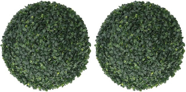Dekorative künstliche Pflanzkugel von Fishine in Grün und Schwarz aus Kunststoff für Zuhause, Balkon oder als Tischdekoration - Bild 1