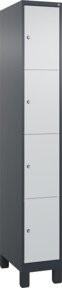 C+P Schließfachschrank Classic PLUS mit Füßen, 1 Abteil, Farbe: Anthrazit/Lichtgrau, H x B x T: 195 x 30 x 50 cm - Bild 1