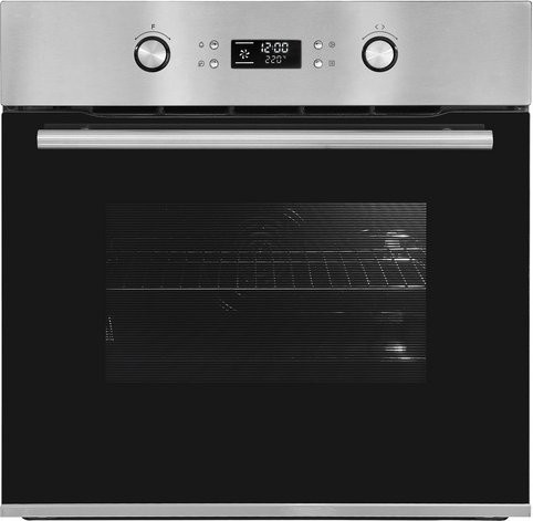 Exquisit Einbaubackofen EBEP 697-3H in Silber mit 70 l Volumen, elektrisch mit Pyrolyse-Selbstreinigung und Heißluft - Bild 1