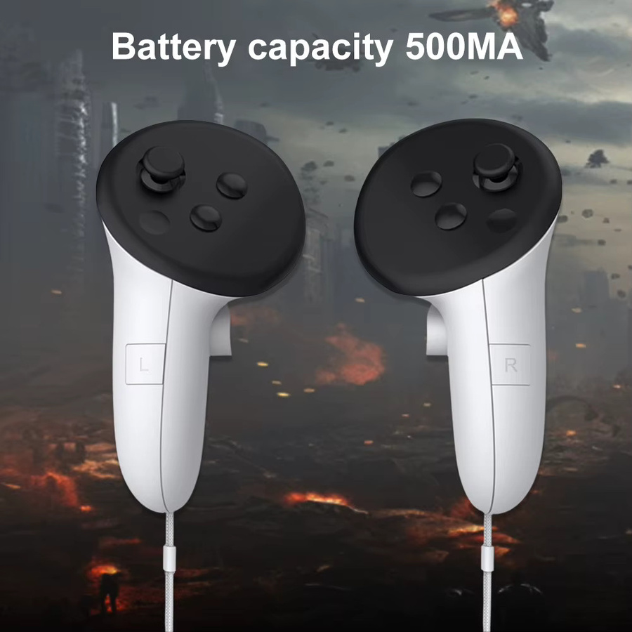 ATUOTIN Wiederaufladbare Controller-Griffe Rechts und Links als Akkupack Zubehör für Meta Quest 3S und Meta Quest 3 in Weiß - Bild 4