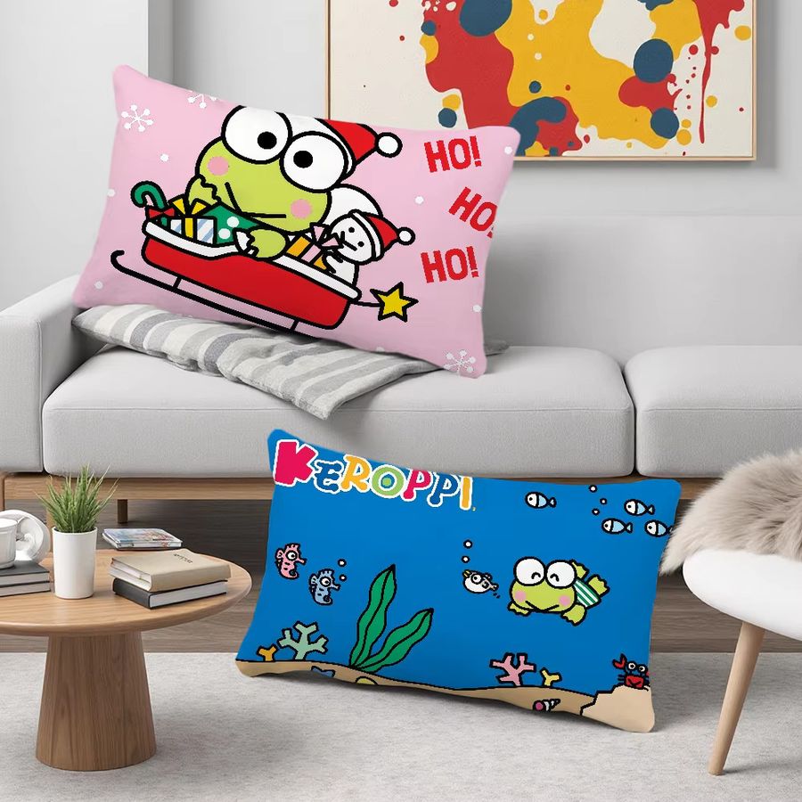 Sanrio Kissenbezug K-Keroppi Frosch Kawaii Cartoon Design in Grün für Sofa und Wohnzimmer - Bild 2