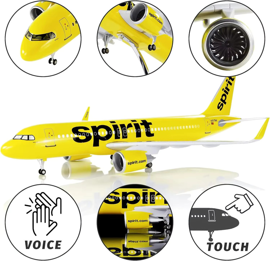 ZOCO Airbus American Spirit A320, Modellflugzeugbausatz, Maßstab 1:80, Harzdruckguss - Bild 2