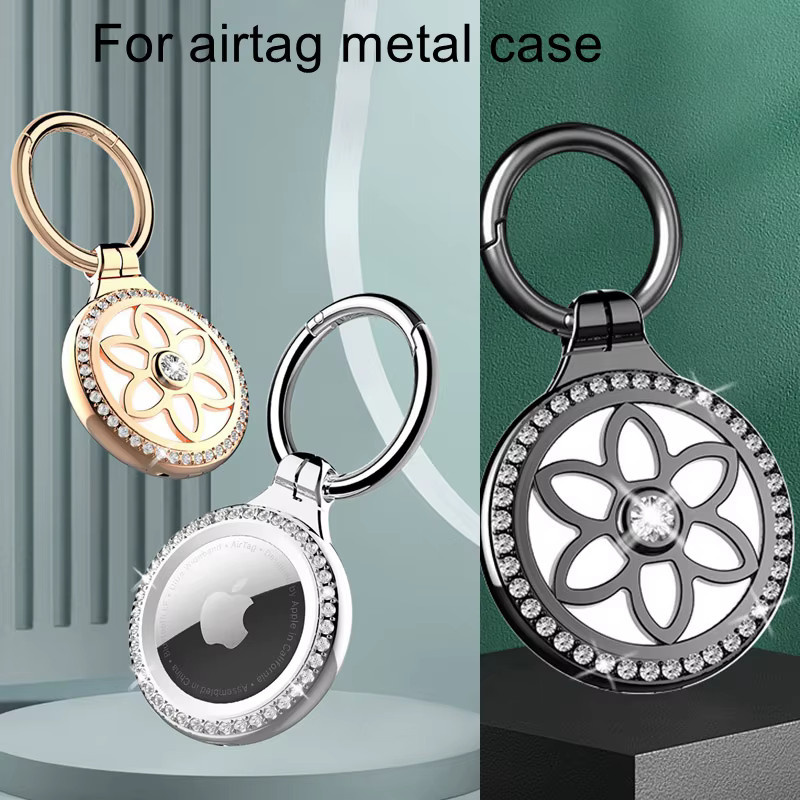 Luxus Metall Schutzhülle für Airtag Tracker Locator in Silber - Bild 2