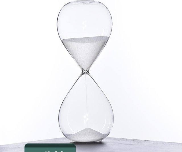 Sanduhr Timer Yiran Furniture aus Glas in Gelb, 5 Minuten, Höhe: 12 cm, Durchmesser: 5 cm - Bild 1