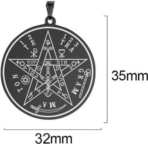 Wucifang Jewelry Anhänger Tetragrammaton, Edelstahl, gray, Damen - Bild 1