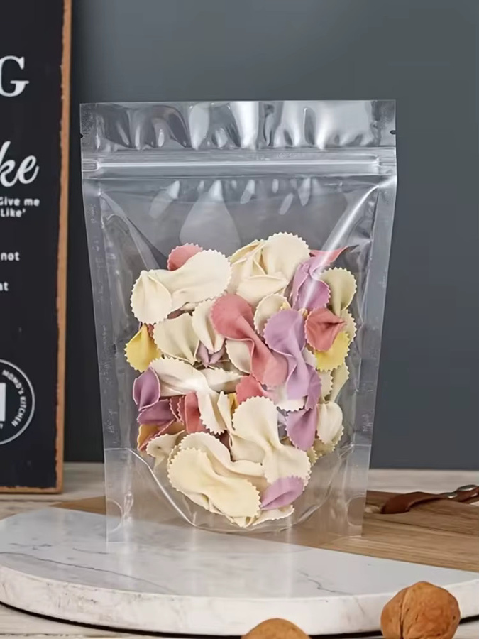 Mattierte transparente Ziplock-Beutel aus Kunststoff zur Lebensmittelaufbewahrung, wiederverschließbare Portionsbeutel für Tee, Nüsse, Snacks und Kräuter - Bild 7