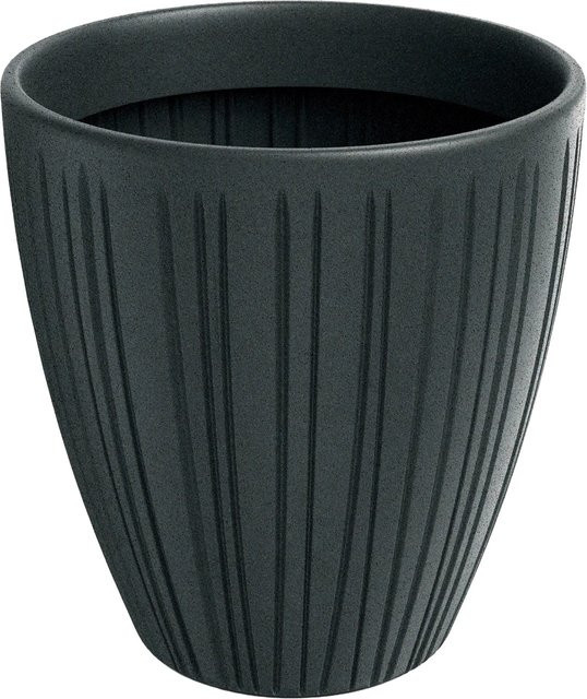 Prosperplast Blumentopf Fero Mitte in Blau-Grau mit Rippenstruktur, Durchmesser: 48 cm, Höhe: 50 cm - Bild 1