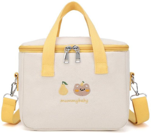 Isolierte Lunchtasche mit Bären-Motiv von Yiran Furniture in Gelb - Bild 1