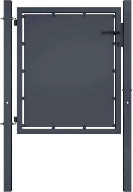 vidaXL Gartentor aus Stahl in Anthrazit, Breite: 100 cm, Höhe: 75 cm - Bild 1