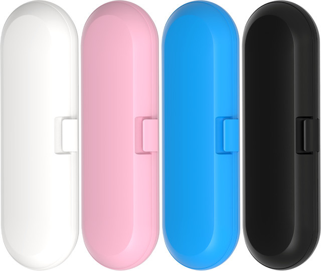 Eelhoe Reisetui für elektrische Zahnbürsten, passend für Oral B iO und Philips Sonicare, tragbare Zahnbürstenbox aus Kunststoff, Blau/Mehrfarbig - Bild 1