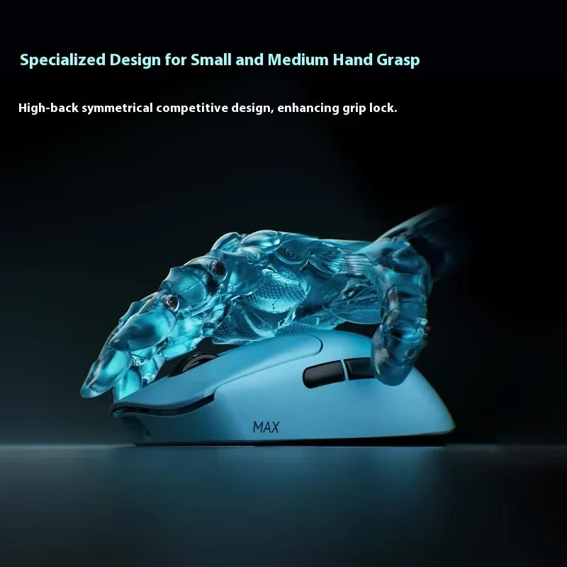 Rapoo VT0 MAX Kabellose Gaming-Maus mit Dual 8KHz, 45000 DPI, PAW3950 Sensor, ergonomisches Design für PC-Gamer in Schwarz oder Blau - Bild 3