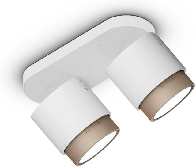 Occhio lui alto doppio VOLT LED-Deckenstrahler mit Zoom-Funktion in Gold matt und Weiß matt, Warmweiß 2700K - Bild 1