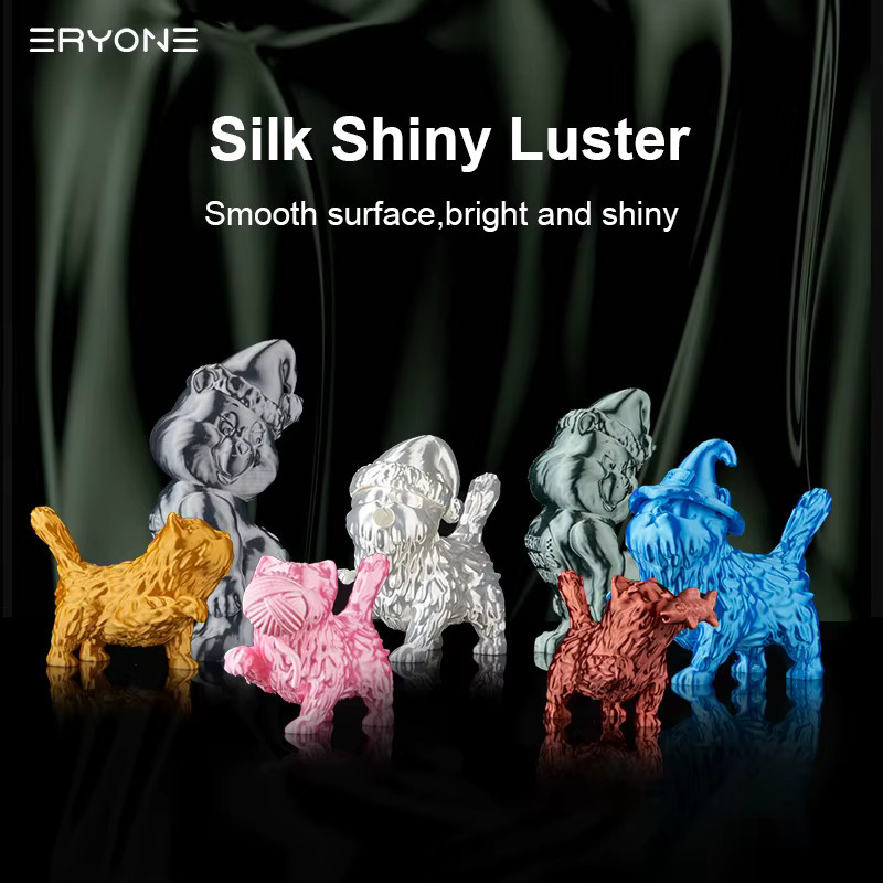 ERYONE Seiden-PLA-Filament 1,75mm für FDM 3D-Drucker, Glänzendes Metallisches Finish, 5kg Großpackung (5 Spulen) - Bild 3