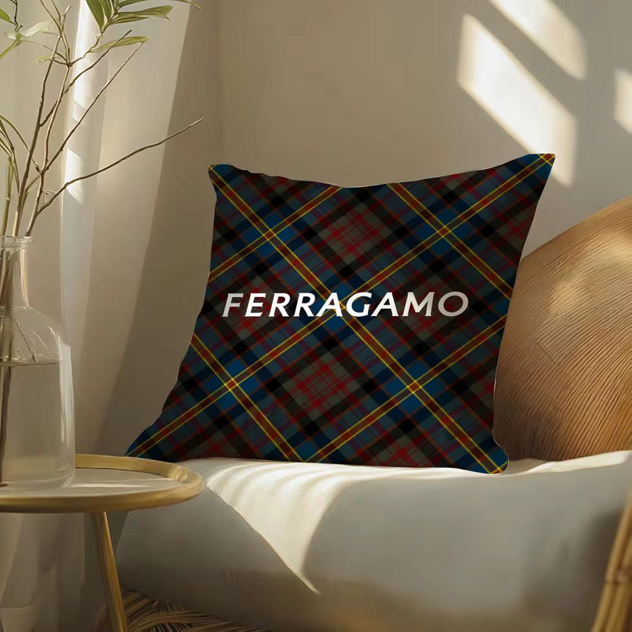 F-Ferragamo Kissenbezug aus weichem Kurzplüsch in Schwarz und Multicolour, B/B: 30 x 30 cm - Bild 4