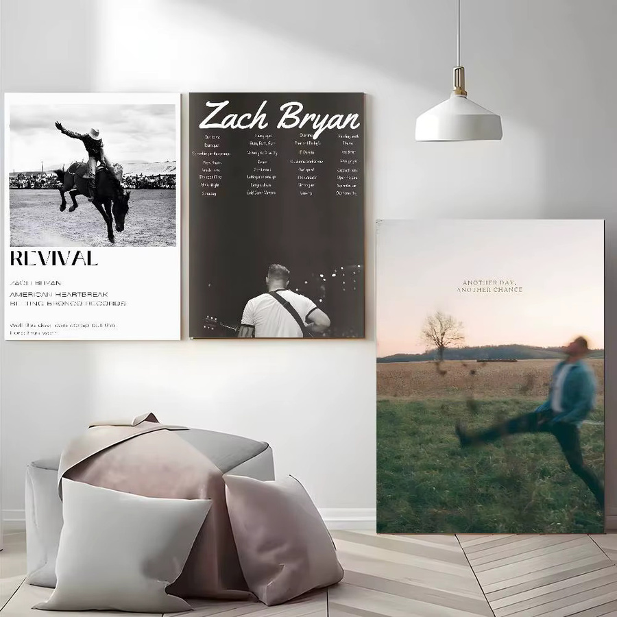 Z-Zach SINGER B-Bryan Poster Selbstklebender Aufkleber, Mehrfarbig, Rechteckig, B/H: 20 x 20 cm - Bild 3