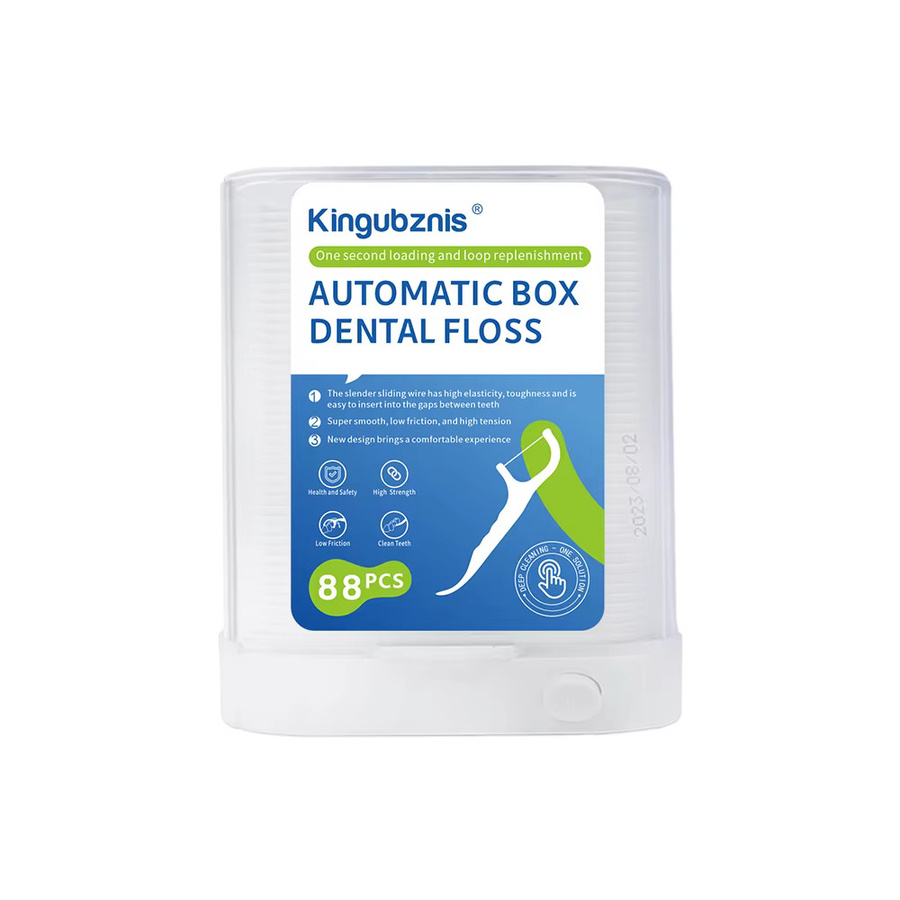 Kingubznis Zahnseide Picks Dispenser, Tragbare Halterung Box, Kunststoff - Bild 2